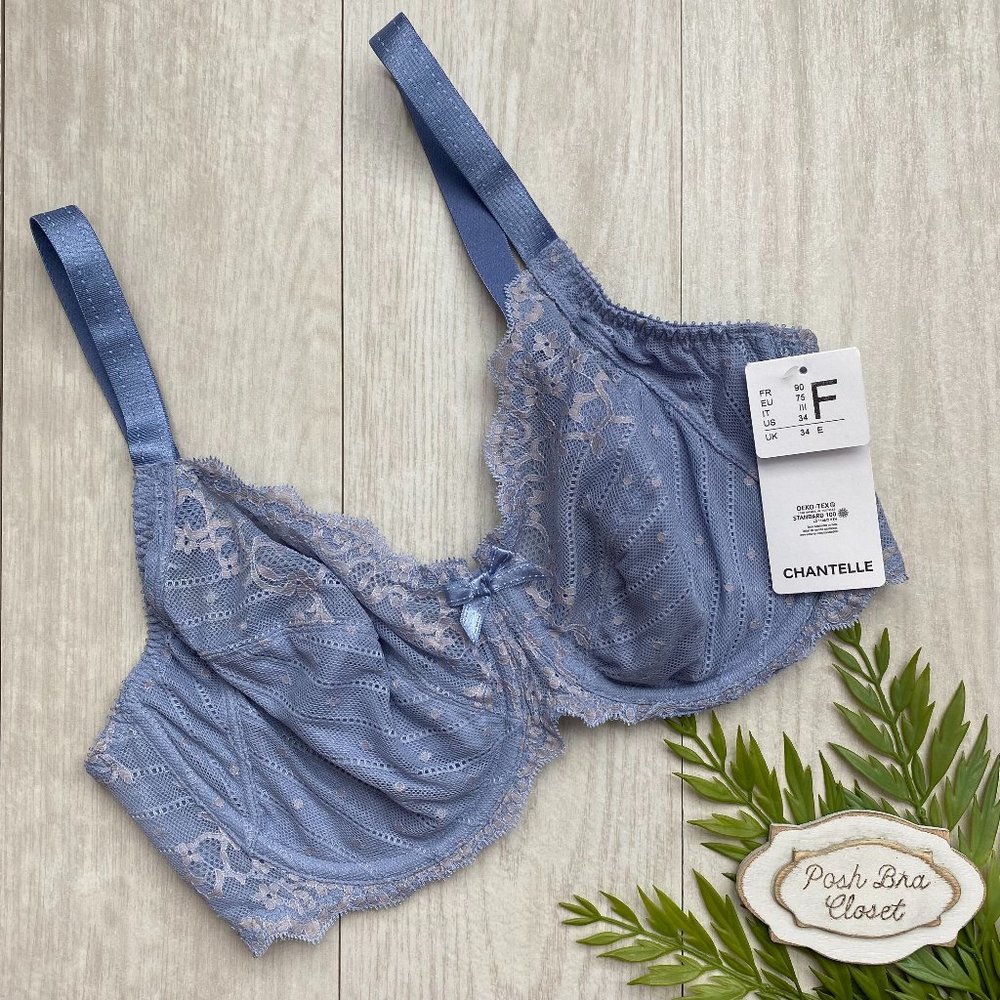 34DDD Chantelle Rive Gauche Underwire Bra NWT 3281 Sexy Stretch Lace Cup NEW 34F